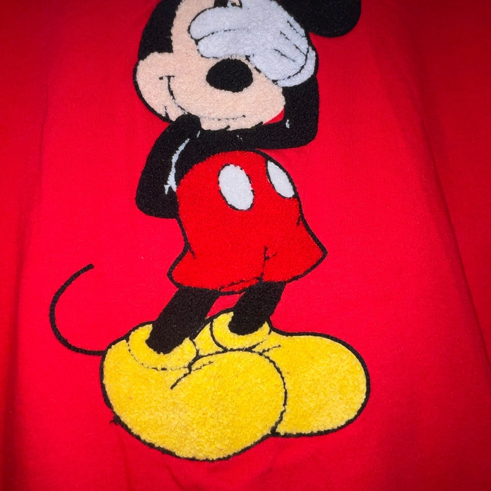 Disney Mickey Mouse Red Raised Patch Sweatshirt C… - image 4